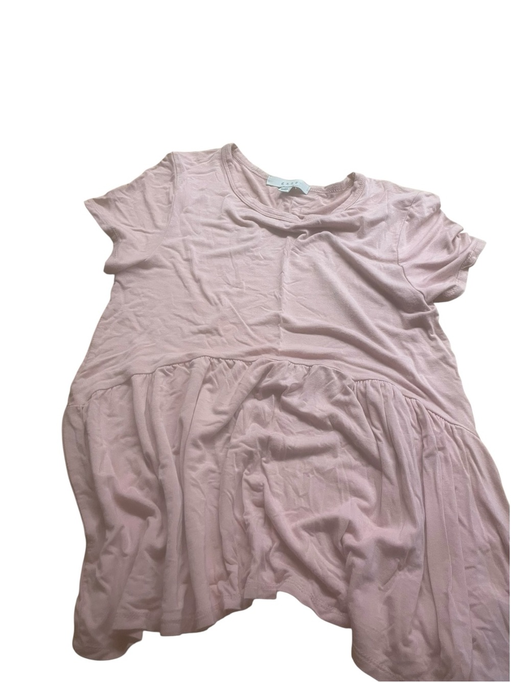gaze Light Pink Babydoll Tee sz Xs excellent condition